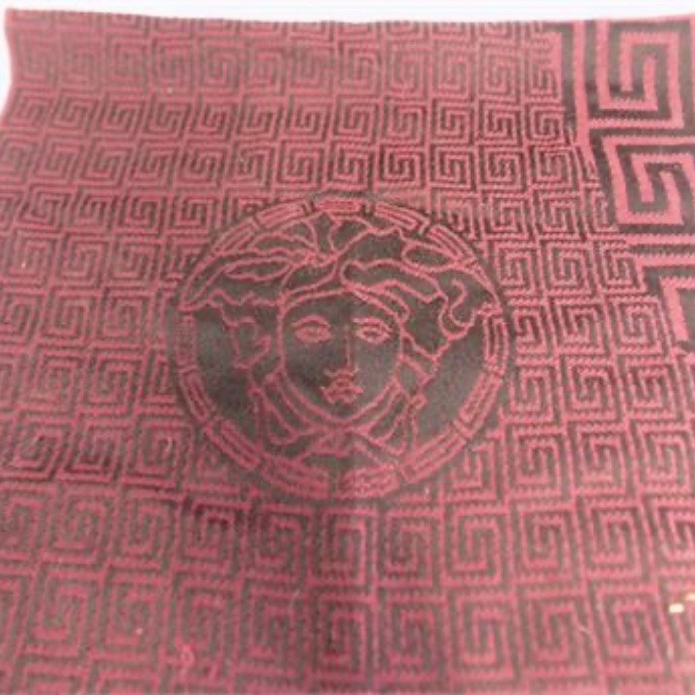 Gianni Versace Black and Maroon Scarf - Picture 1 of 9